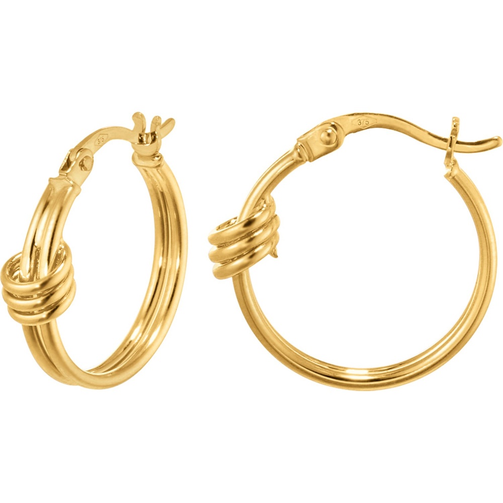 Valeria Créoles 375 Or jaune Boucles d'oreilles