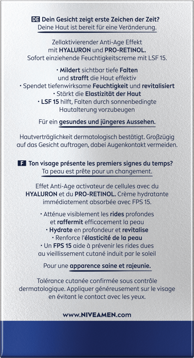 Anti Aging Gesichtscreme Hyaluron, 50 ml