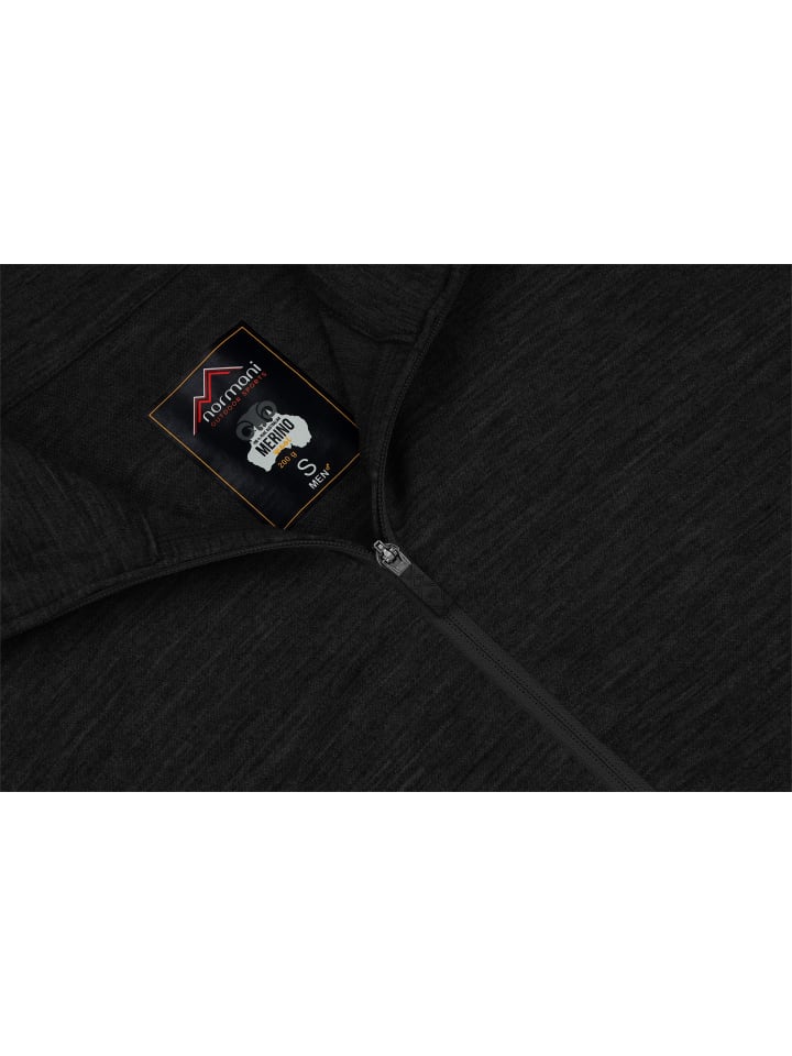 Normani Outdoor Sports Herren Merino Langarmshirt und Hose Canberra/Sydney in Schwarz günstig kaufen
