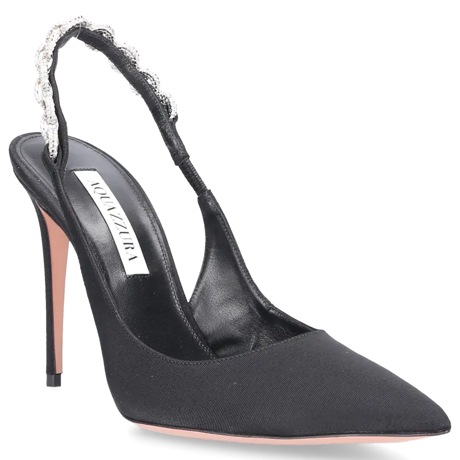 Aquazzura - Pumps LOVE LINK 105 Satin - schwarz