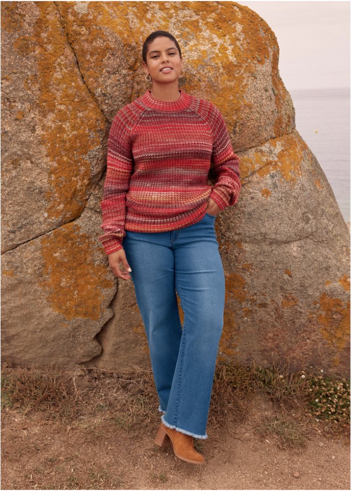Pullover in Melange-Optik