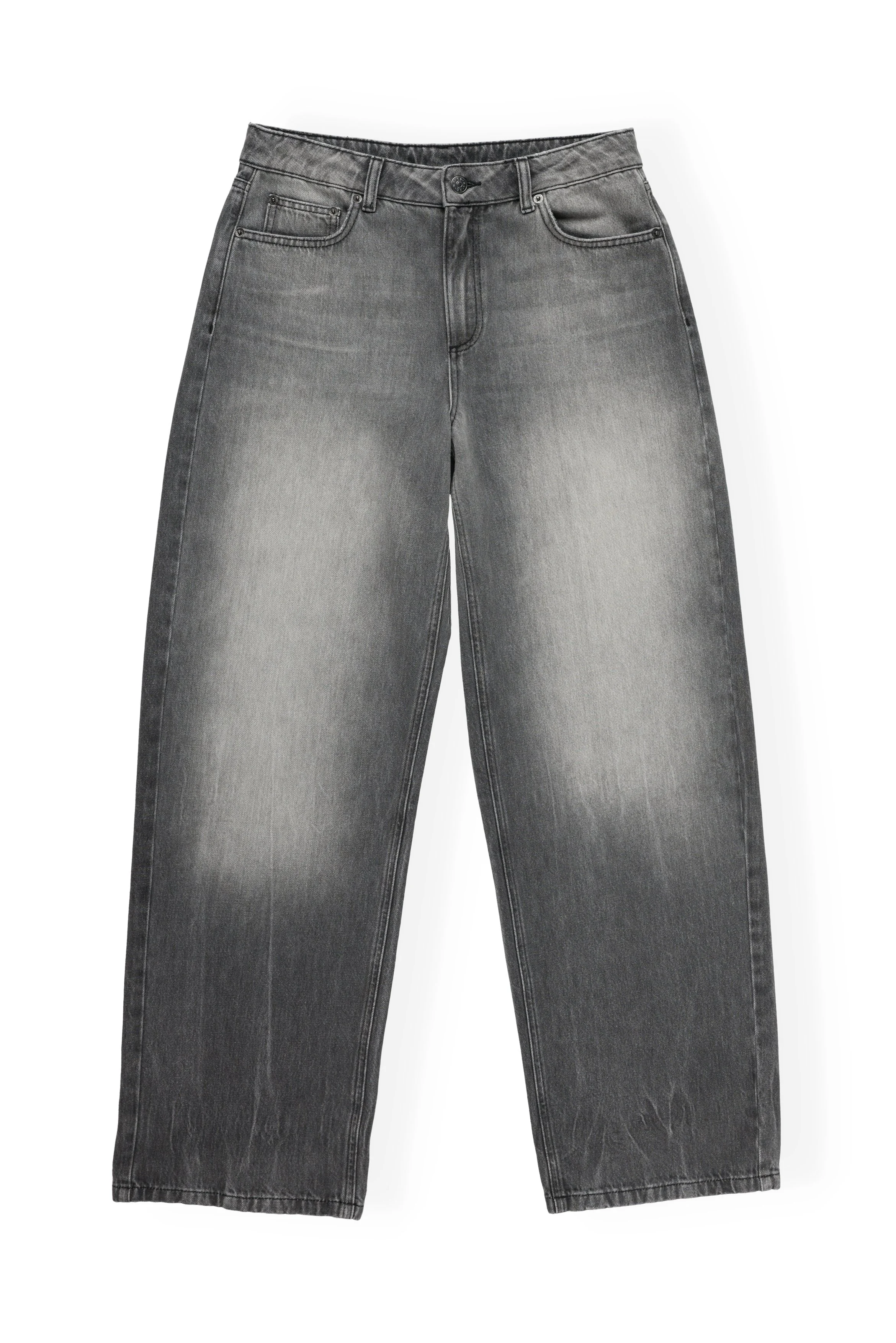 Weite Jeans mit tiefer Taille