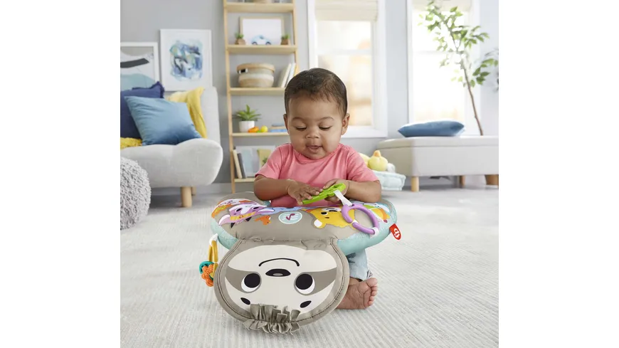 Fisher-Price Faultier-Spielkissen mit Vibration, Baby-Spielzeug ab 0 M
