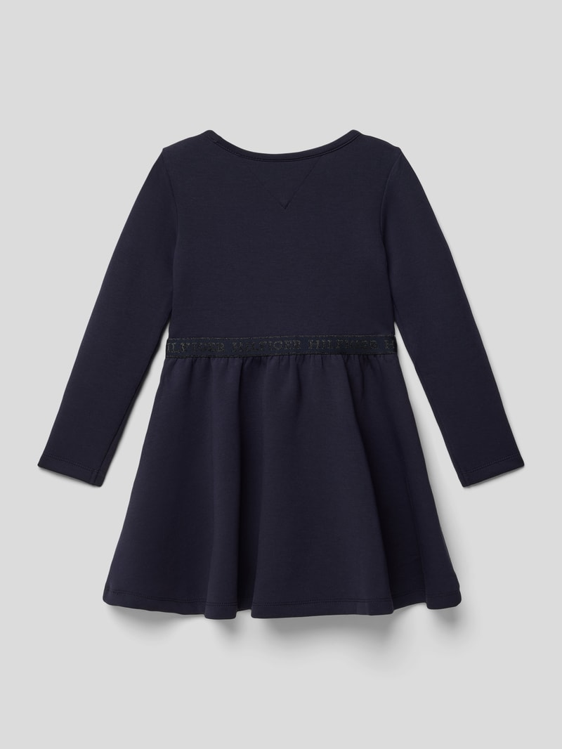 Kleid mit Logo-Stitching Modell 'PUNTO' in marineblau