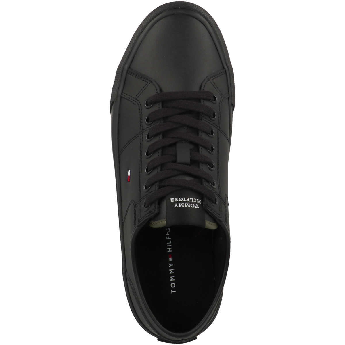 Tommy Hilfiger Core Vulcanized Cleated Leather Sneaker Low schwarz