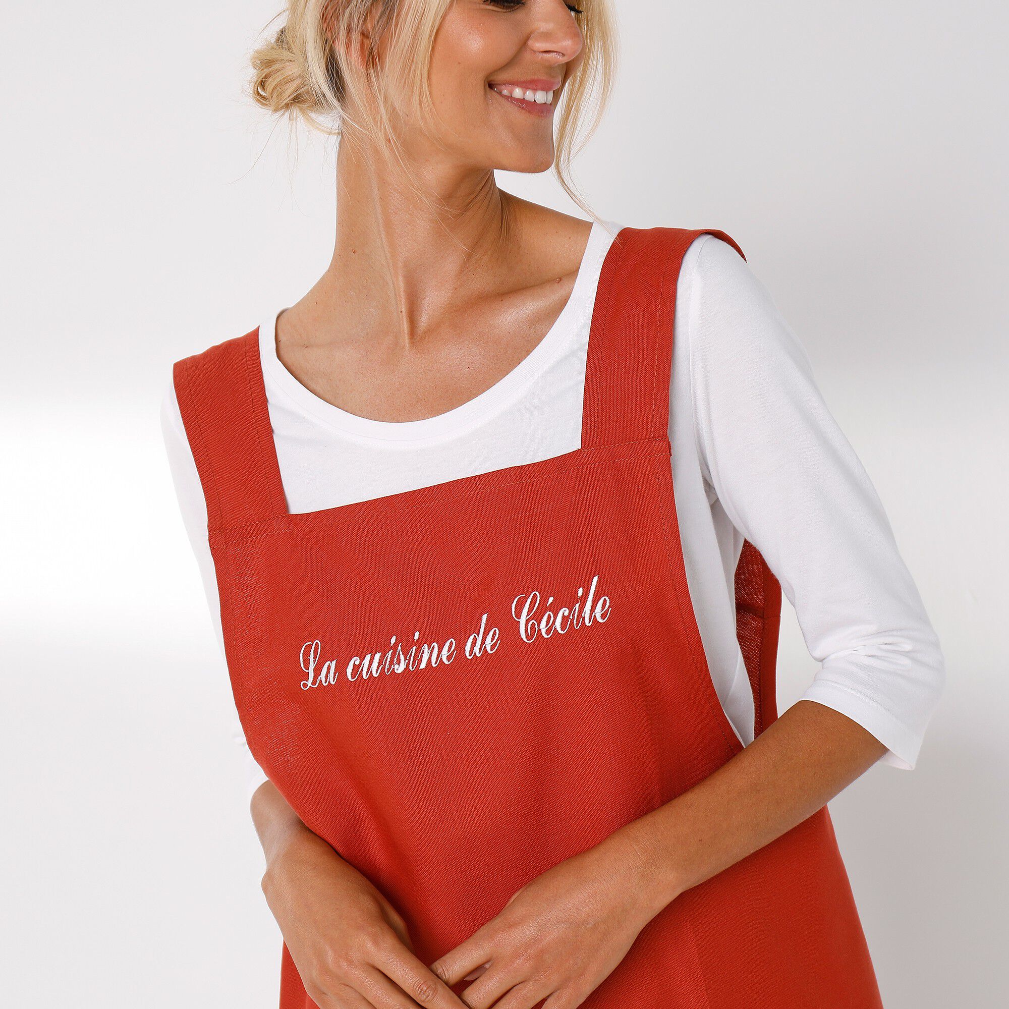 Tablier de cuisine japonais coton uni personnalisable