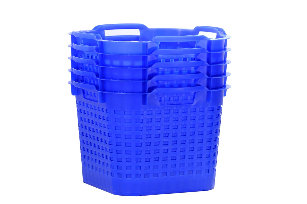 GreenLife Uni-Korb 25 kg, 10 Stück, drehstapelbar, blau