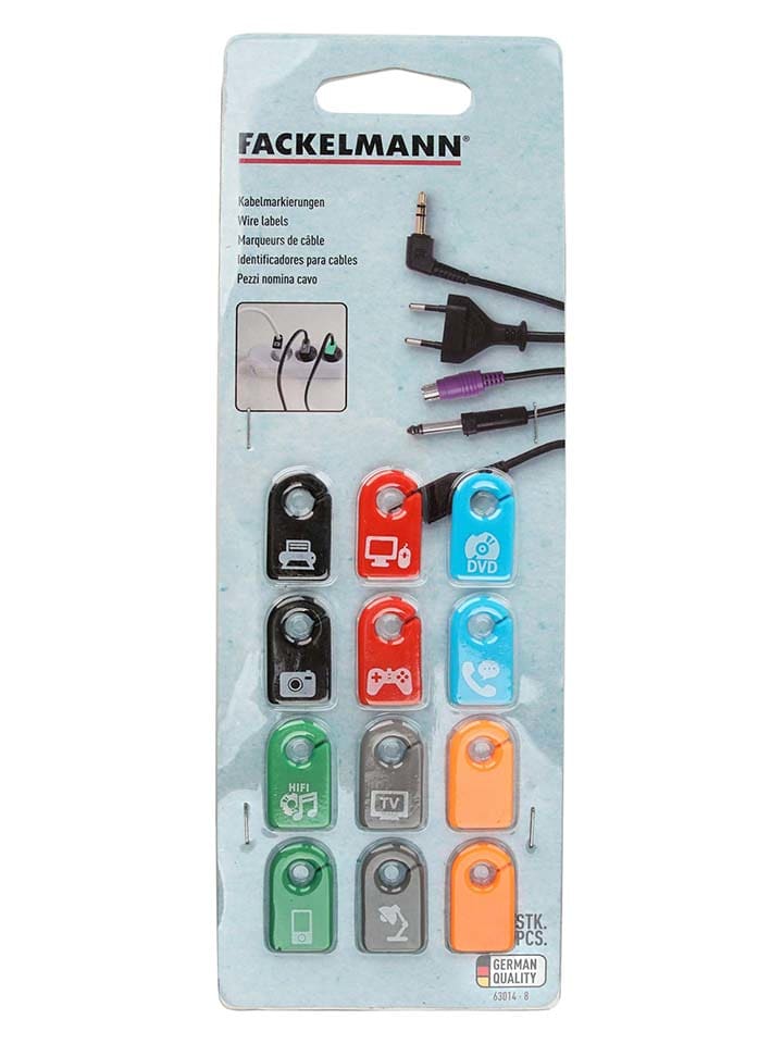 Fackelmann 24er-Set: Kabelmarker in Bunt - (L)2,5 x (B)1,5 cm günstig kaufen onesize