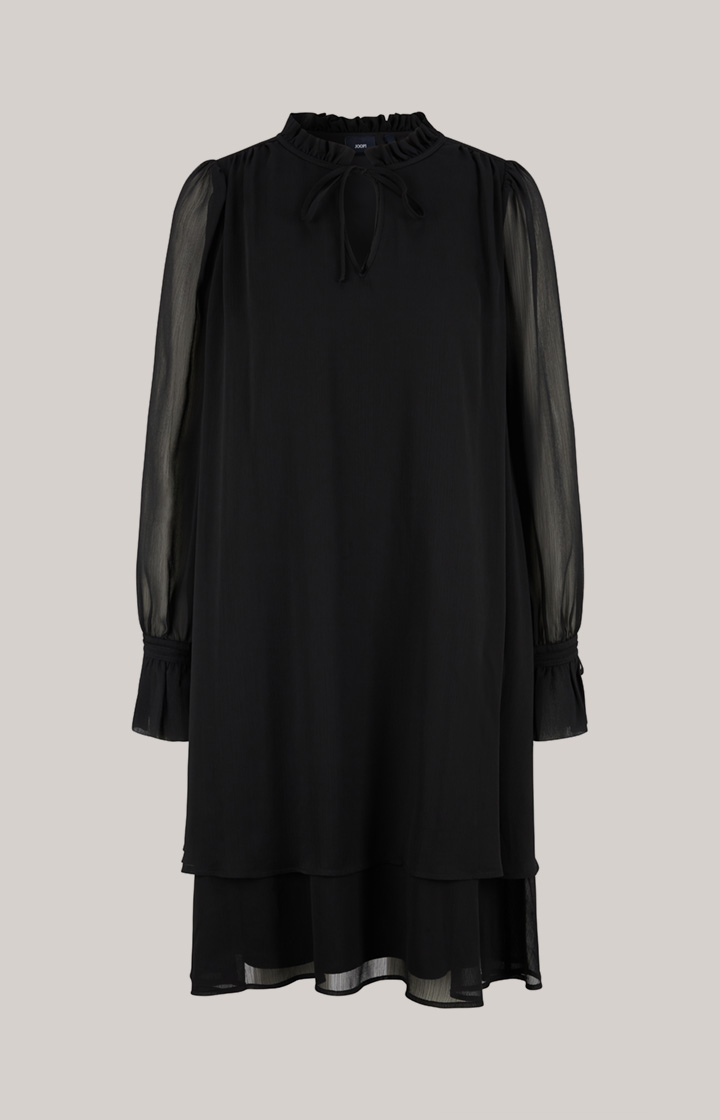 Chiffon-Kleid in Schwarz