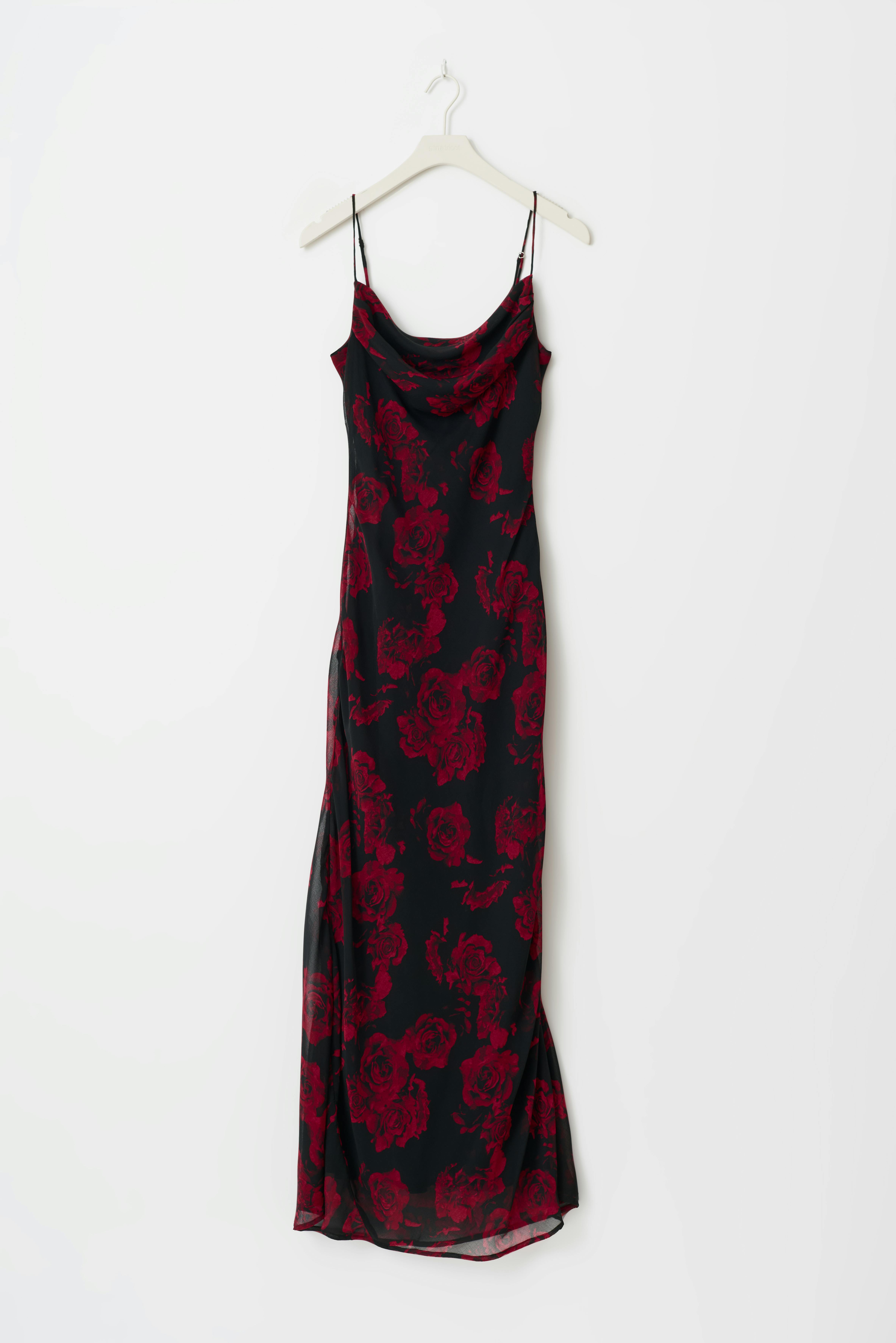 Cowl neck maxi dress
