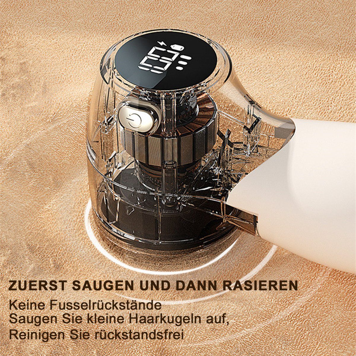 Hikeren Fusselrasierer Haarballrasierer, intelligente Digitalanzeige, wiederaufladbar