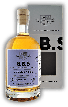 SBS Rum Guyana 2003 59,7% SBS Rum Guyana 2003 59,7%  Alter 03/20 - 0,7	 Liter - Vol 59,7%