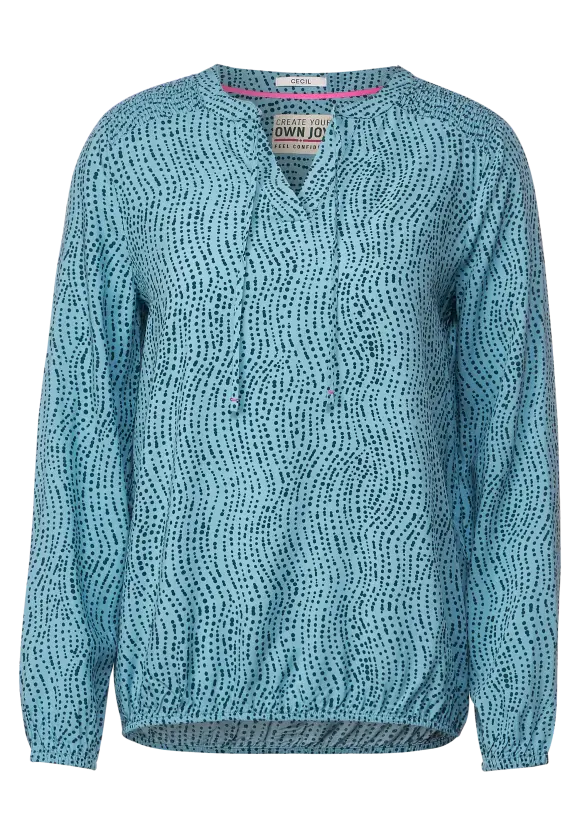 CECIL Printbluse mit Smockdetail