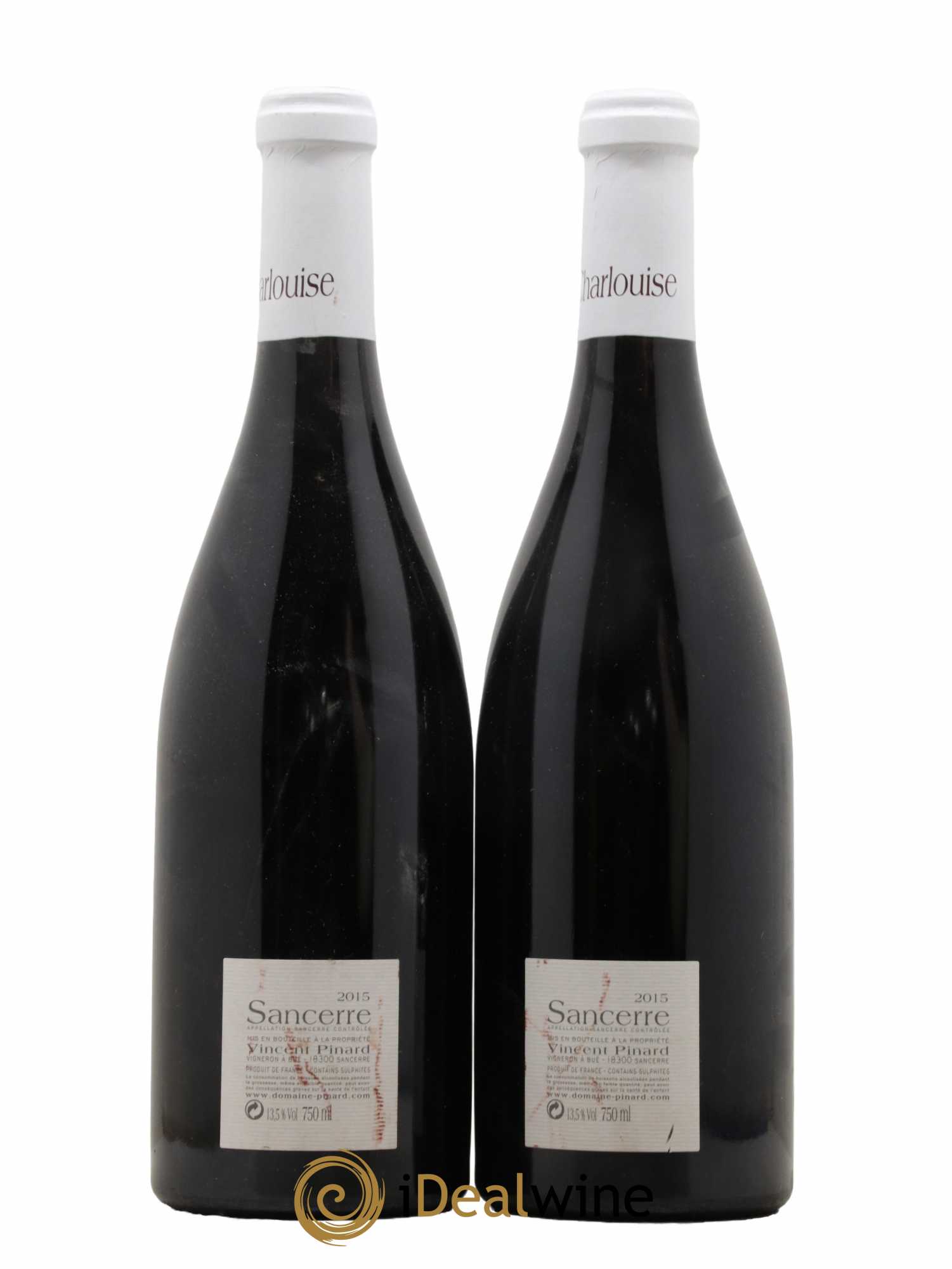 Sancerre Charlouise Vincent Pinard  2015 - Lot de 2 Bouteilles