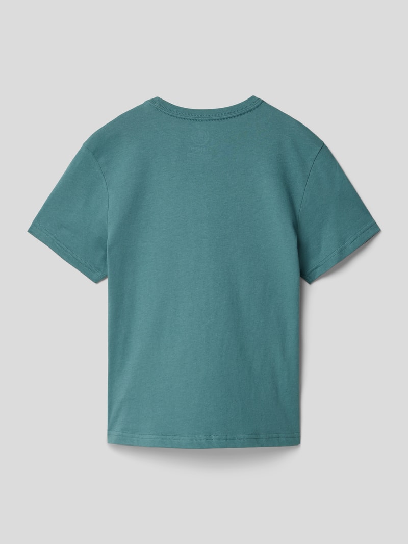 T-Shirt mit Rundhalsausschnitt Modell 'NOCTURNAL COBRA' in petrol