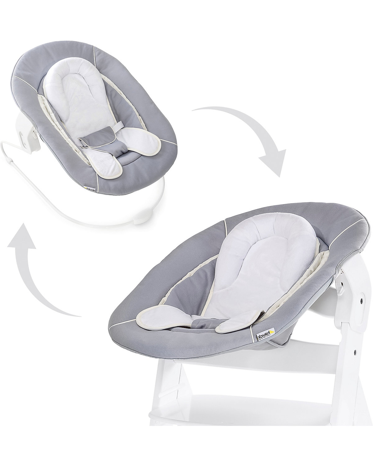 Bouncer 2in1 für Hochstuhl Alpha+ und Beta+ Newborn Set, Stretch Grey