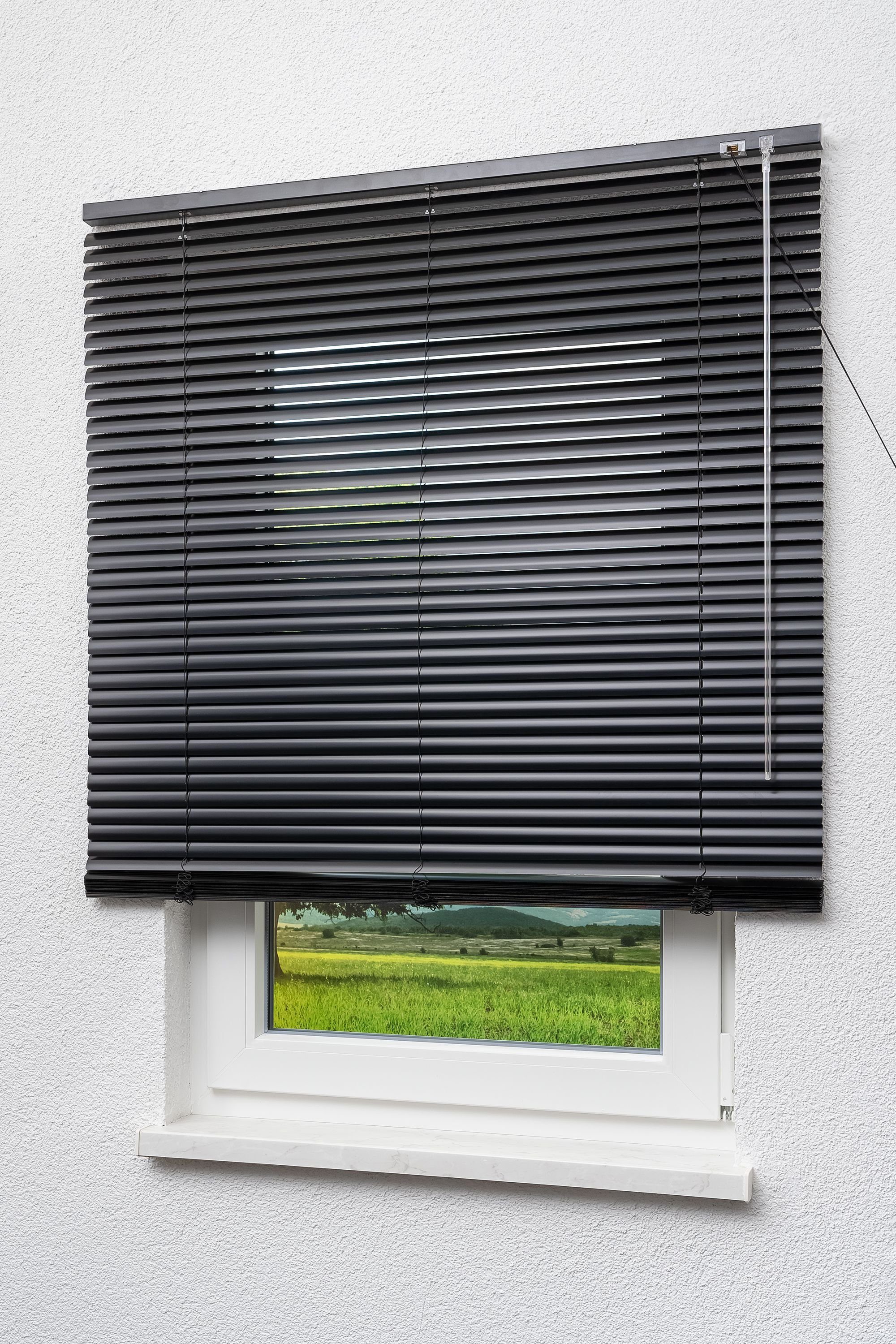Jalousie Alu 25mm Schwarz, LYSEL®, HxB 175x40cm