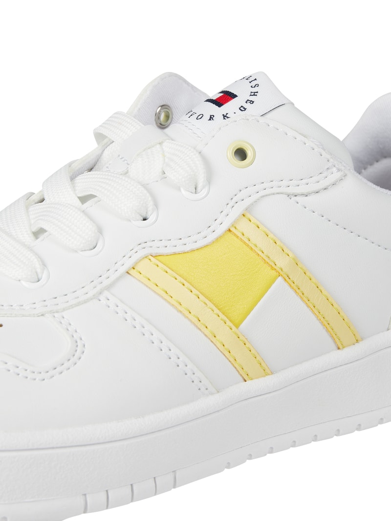 Sneaker in Leder-Optik Modell 'Kareem' in weiß