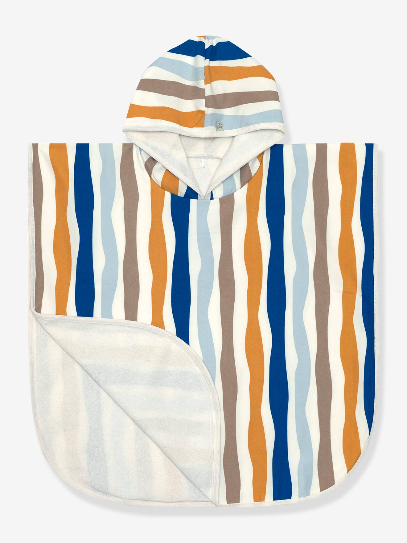Lässig Kinder Badeponcho mit UV-Schutz LÄSSIG - weiß gestreift
