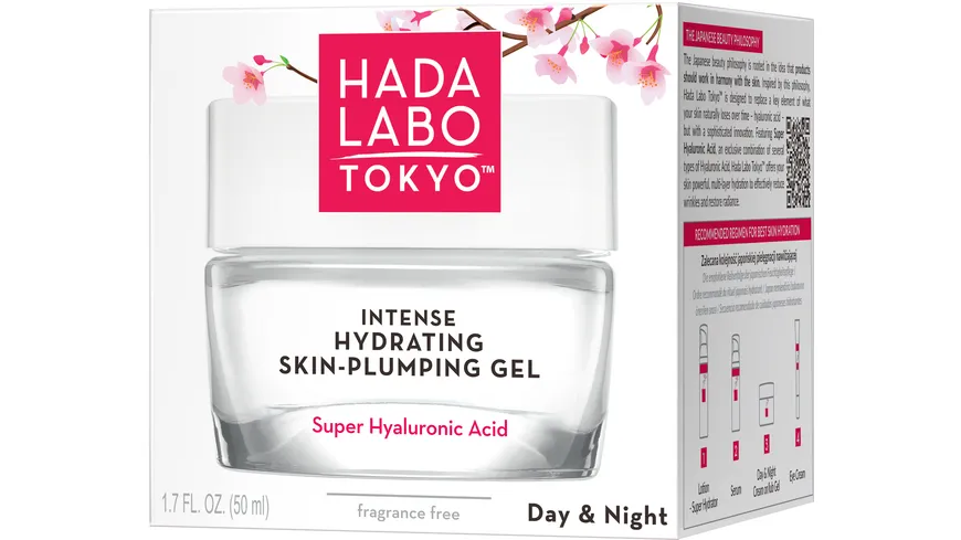 HADA LABO Intense Hydrating Skin-Plumping Gel Day & Night 50 ml