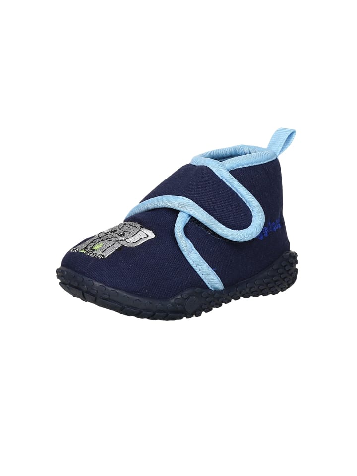 Playshoes Hausschuh Elefant in Marine günstig kaufen