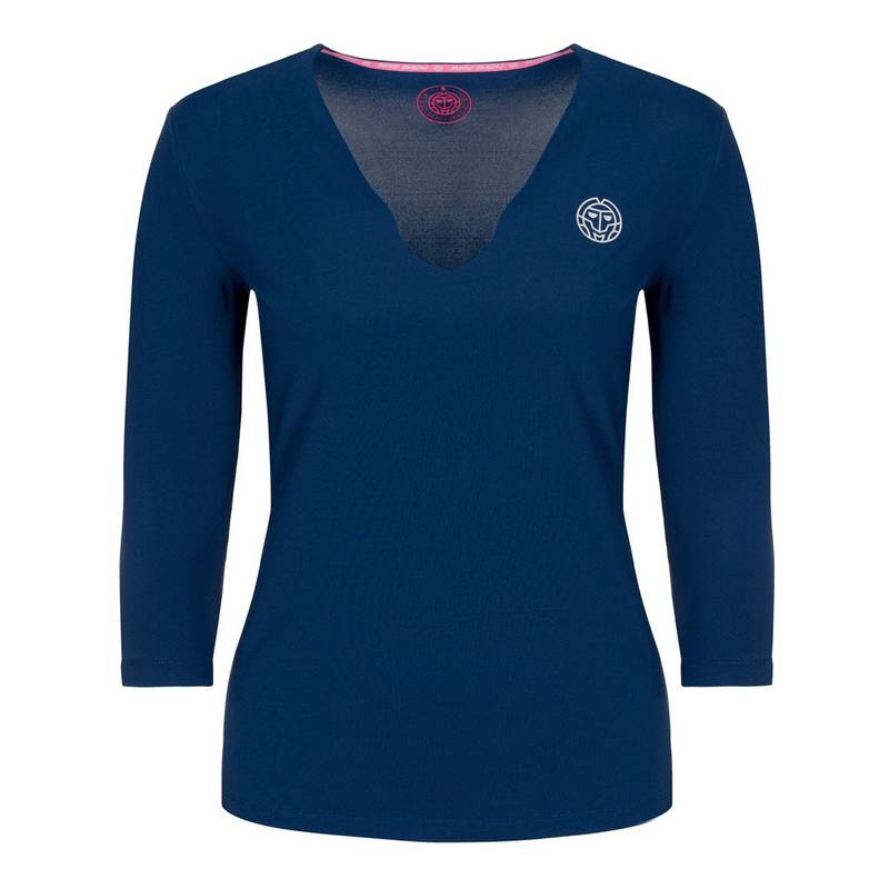 BIDI BADU Ariana Tech V-Neck Longsleeve Tennisshirt Damen