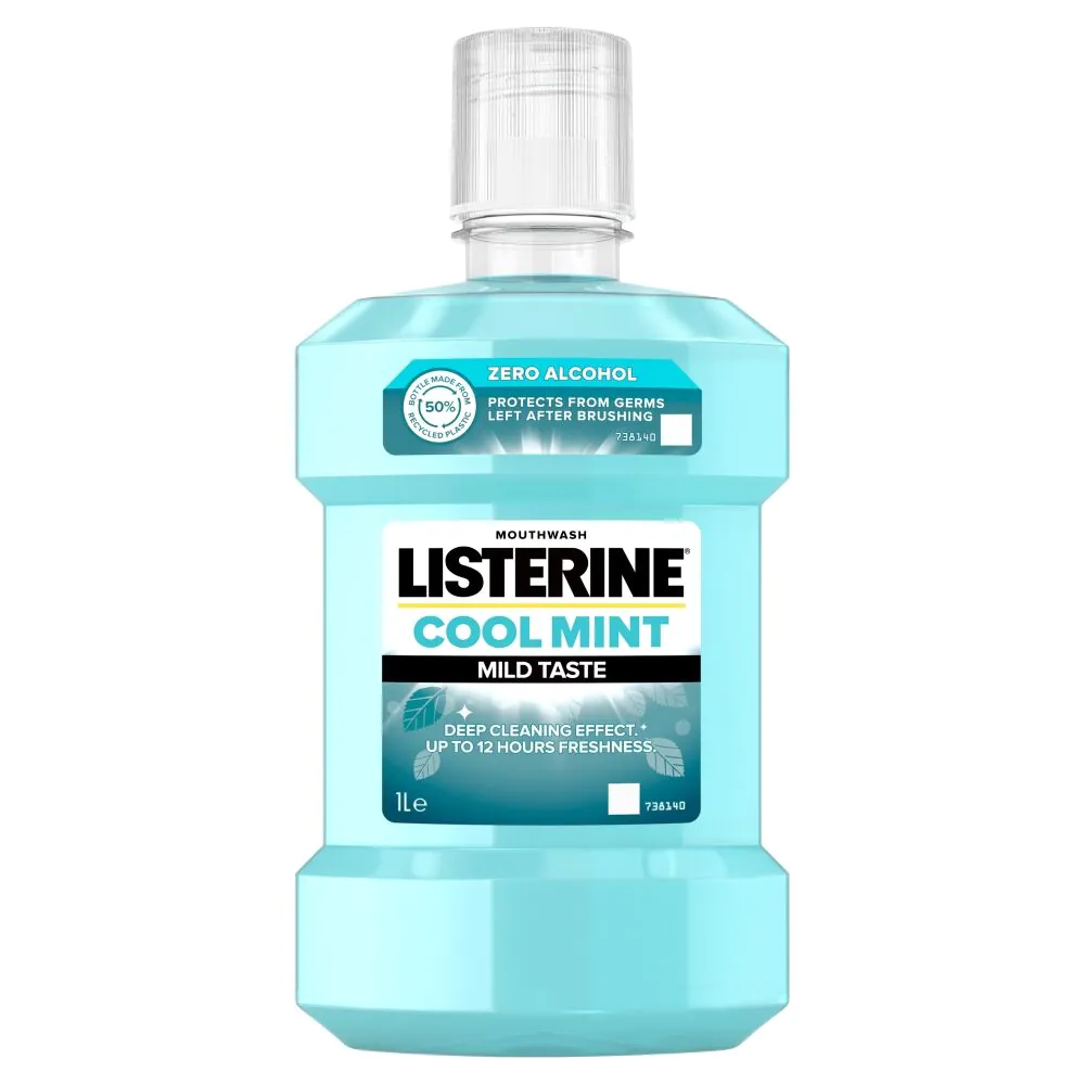 Στοματικό διάλυμα Listerine Cool Mint με ήπια γεύση