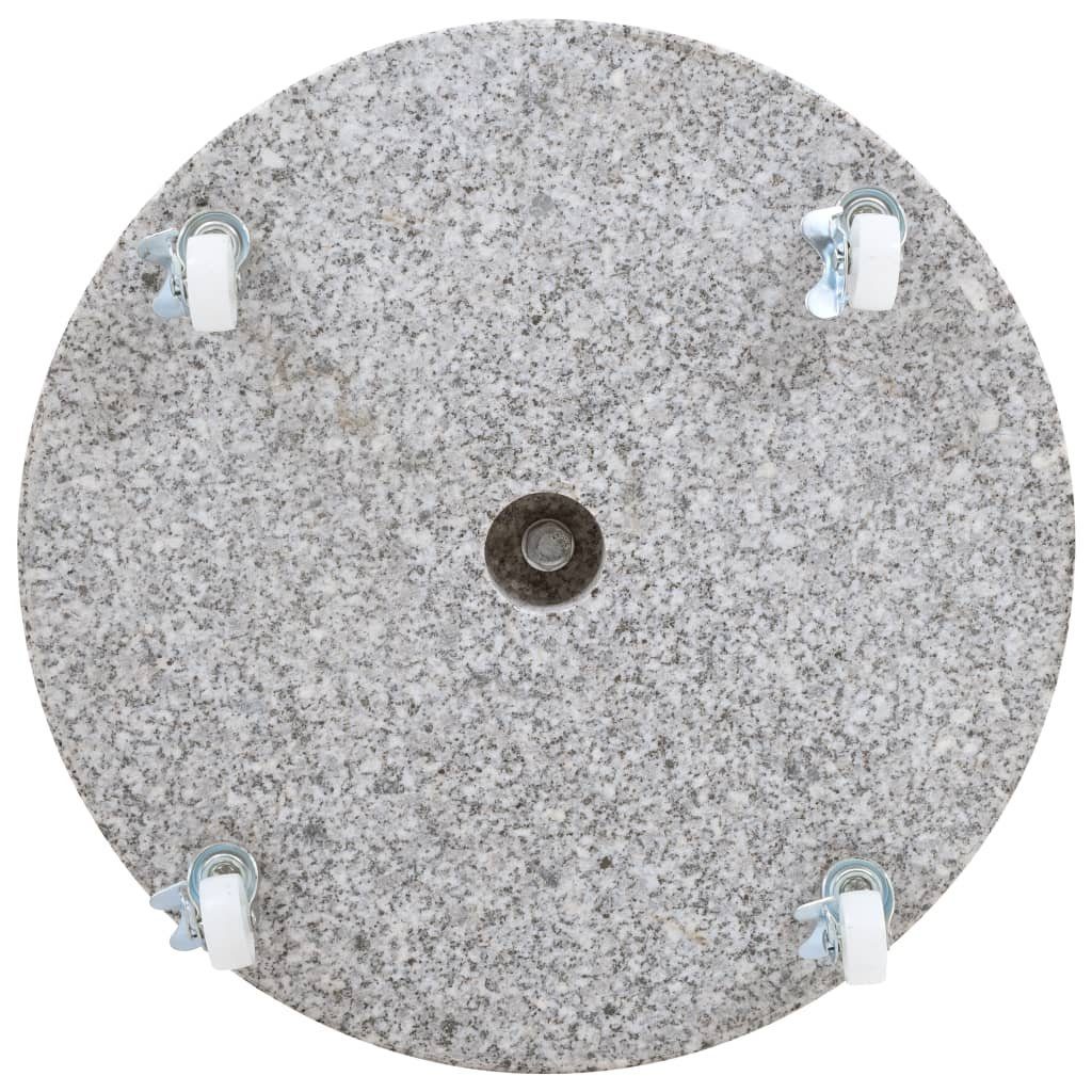 vidaXL Schirmhalter Sonnenschirmständer Granit 30 kg Rund Grau