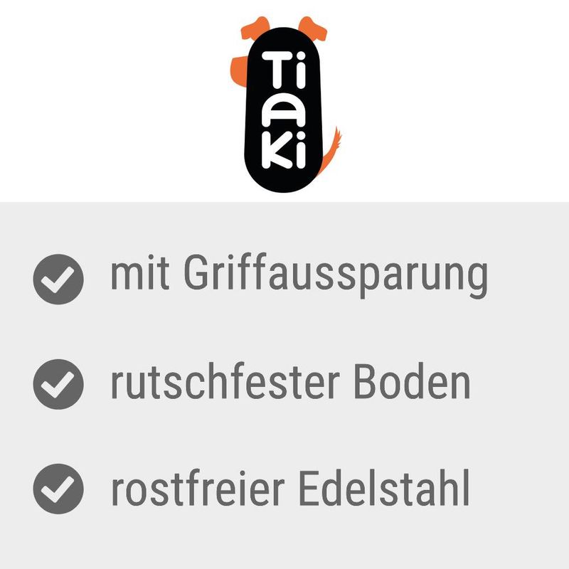 TIAKI Edelstahlnapf Easy Holding zu TOP-Preisen