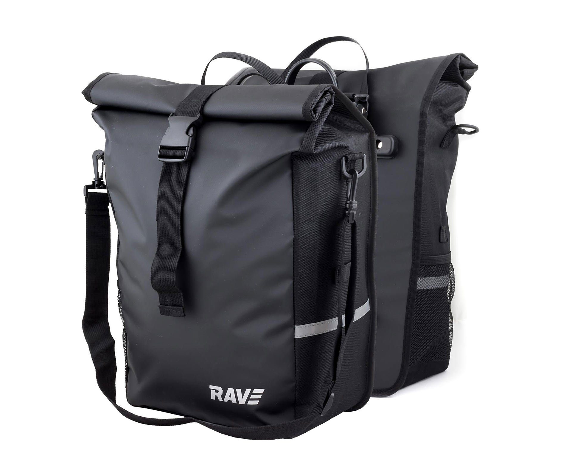 Rave Bike&Outdoor Gepäckträgertasche Voyage (2-tlg), Schnelle, werkzeuglose Montage dank Easy-Click-System