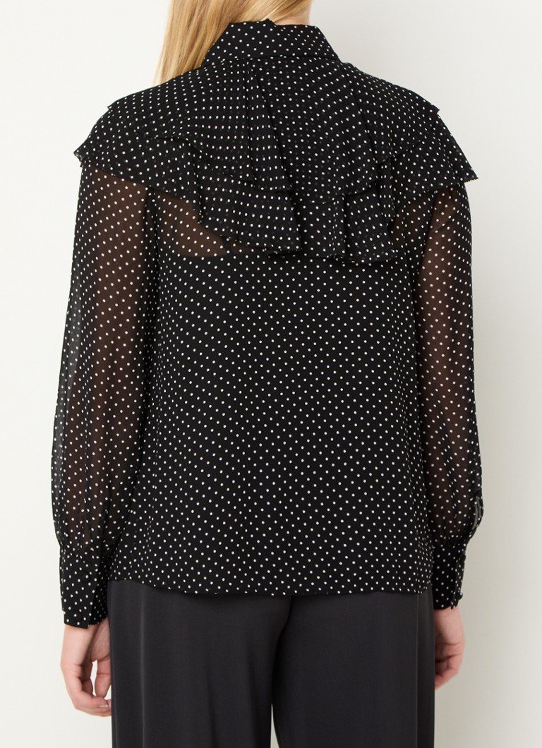 L.K.Bennett  Margaux semi-transparante blouse met sierknopen
