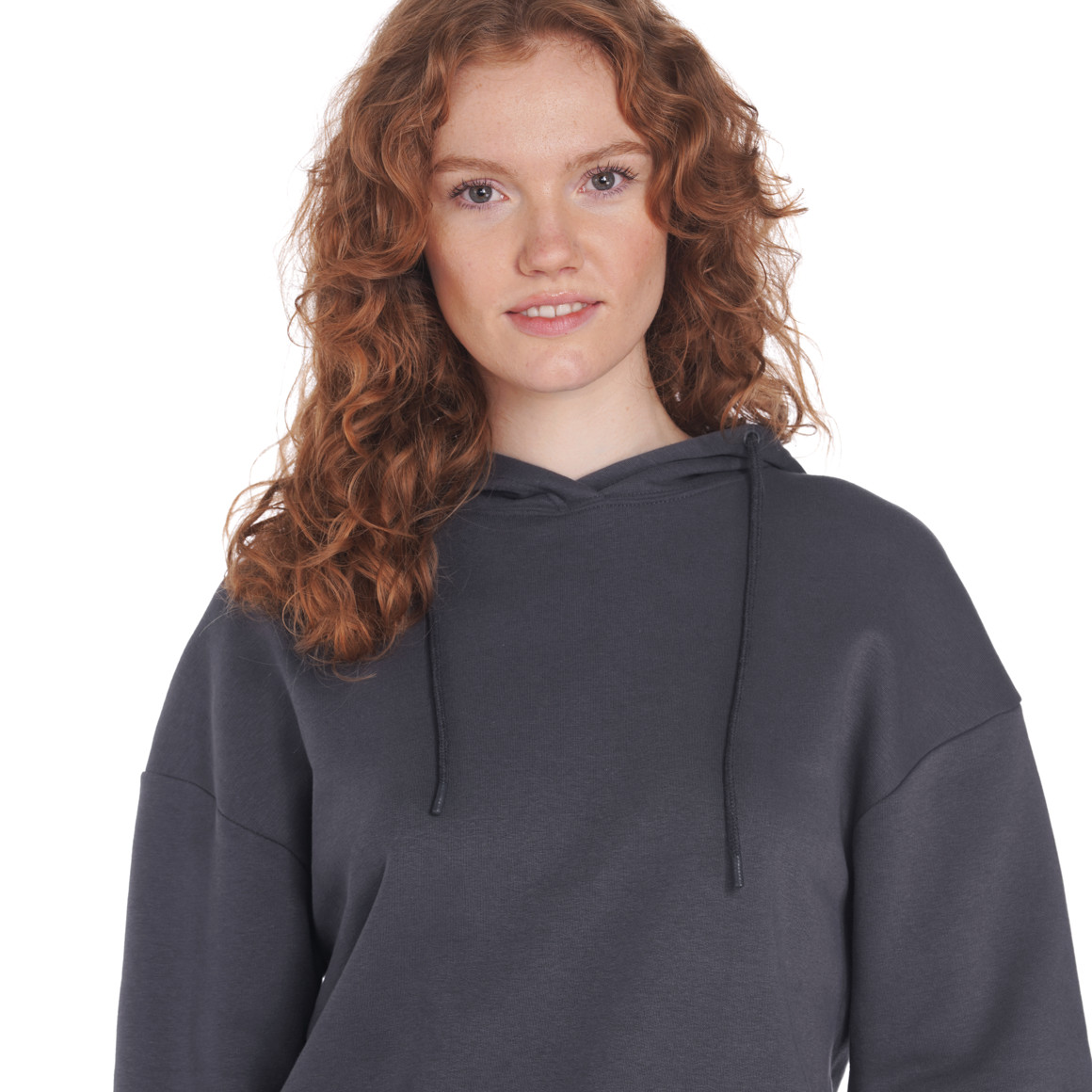 Damen Hoodie mit gummierten Schriftzug