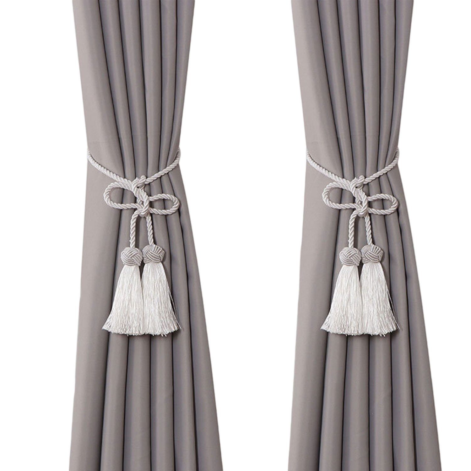 Raffhalter, HOMEIDEAS, (2-tlg), Vorhang Seil Quaste Raffhalter für Home Fenster Deko