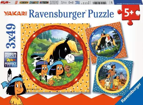 Kinderpuzzle ab 5 Jahren - Yakari, der tapfere Indianer - 49 Teile