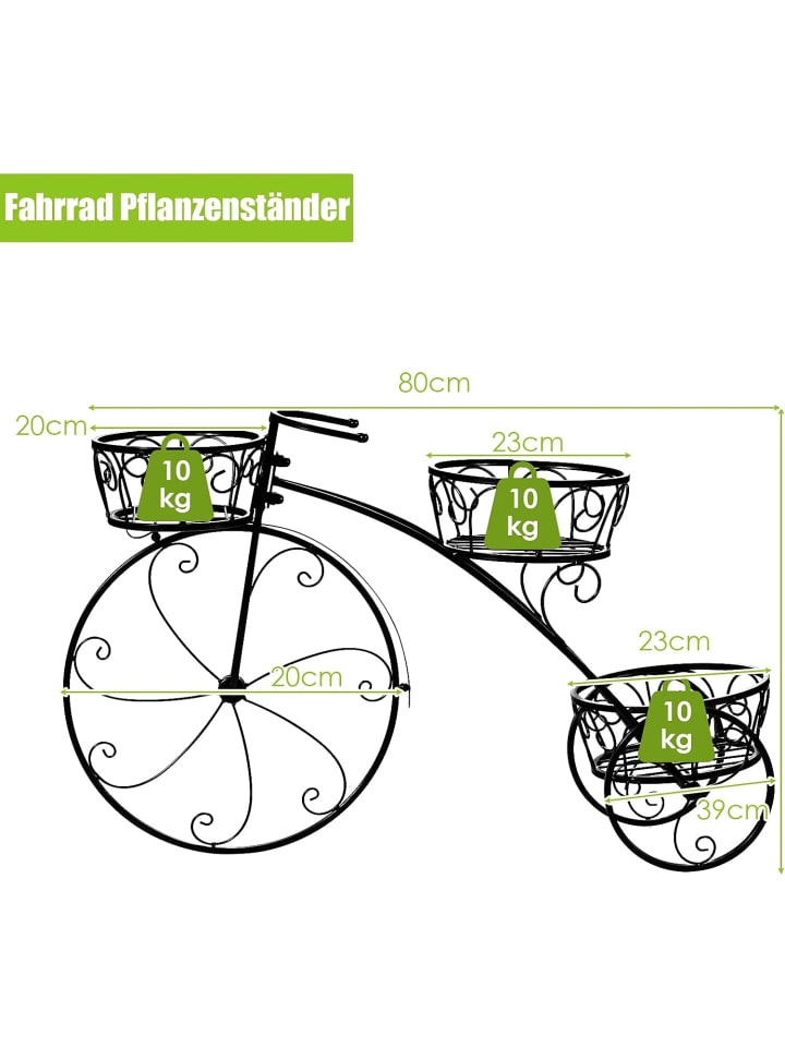 COSTWAY Blumenständer in Schwarz günstig kaufen onesize