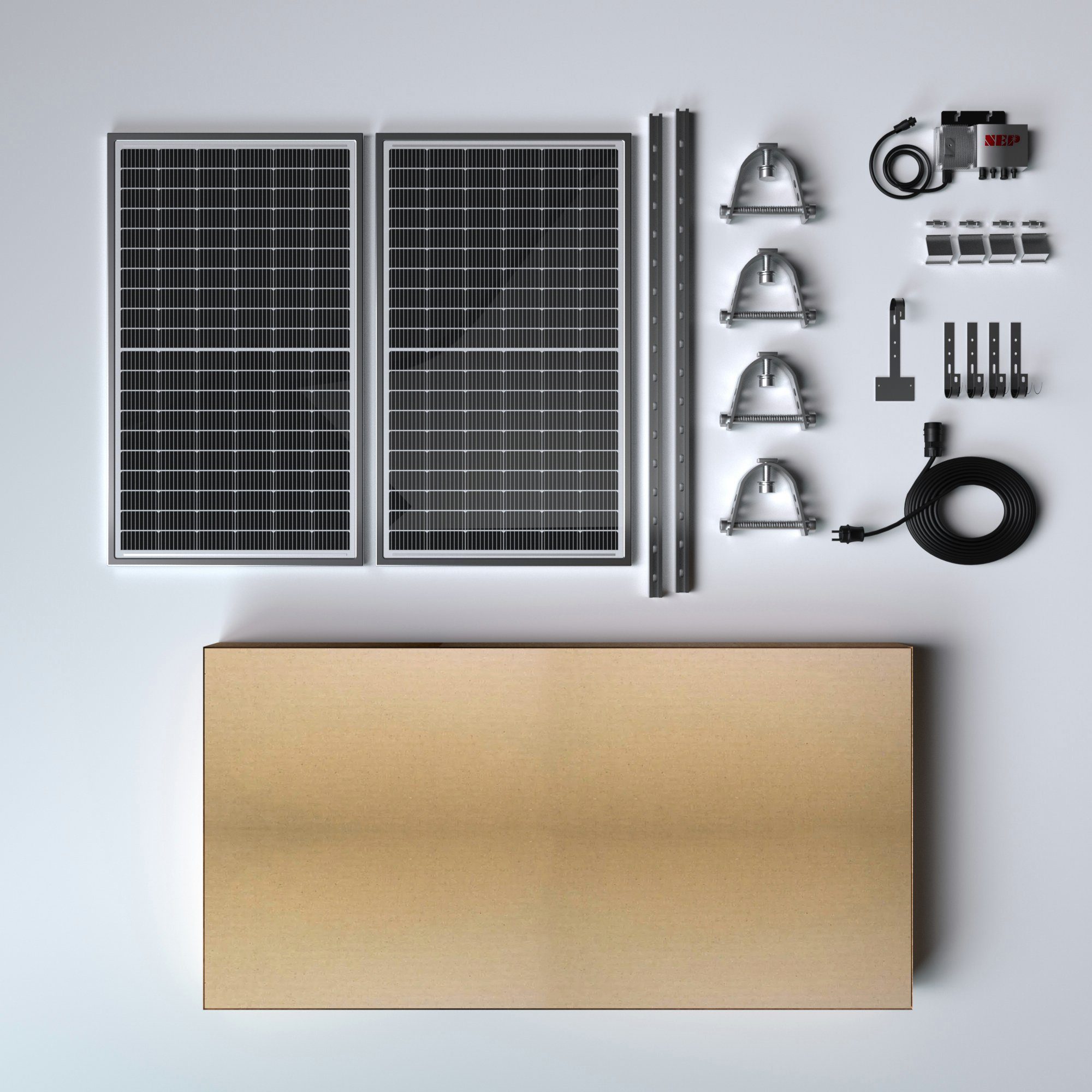 OKA Solaranlage 820W Hochleistung Ökologisch Energiesparend Einfache Installation, (Solarmodule Set für Wohnwagen Dach & Balkon), Amortisation in 2 Jahren Für umweltfreundlichen Strom zu Hause