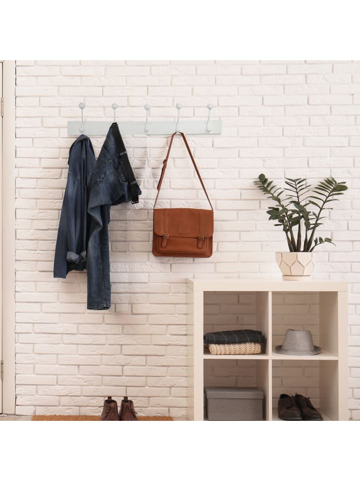 relaxdays Garderobenleiste in Weiß - (B)65 x (H)14 x (T)7 cm günstig kaufen onesize