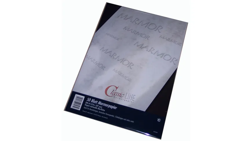 ClassicLINE Marmorpapier A4 90g  marmoriert grau 50 Blatt