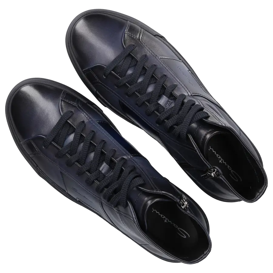 Santoni - Sneaker high DOUBLE BUCKLE blau - blau