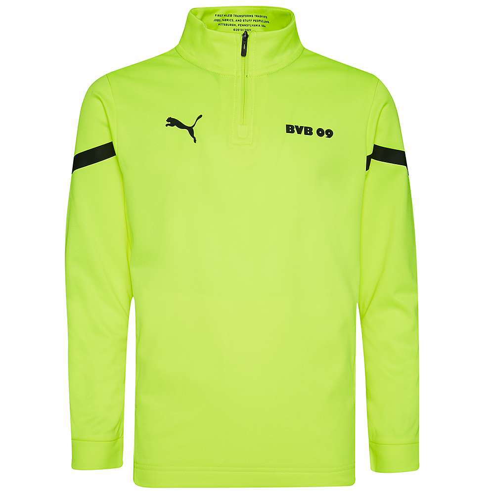 Borussia Dortmund BVB PUMA Prematch 1/4 Zip Kinder Sweatshirt 764300-03