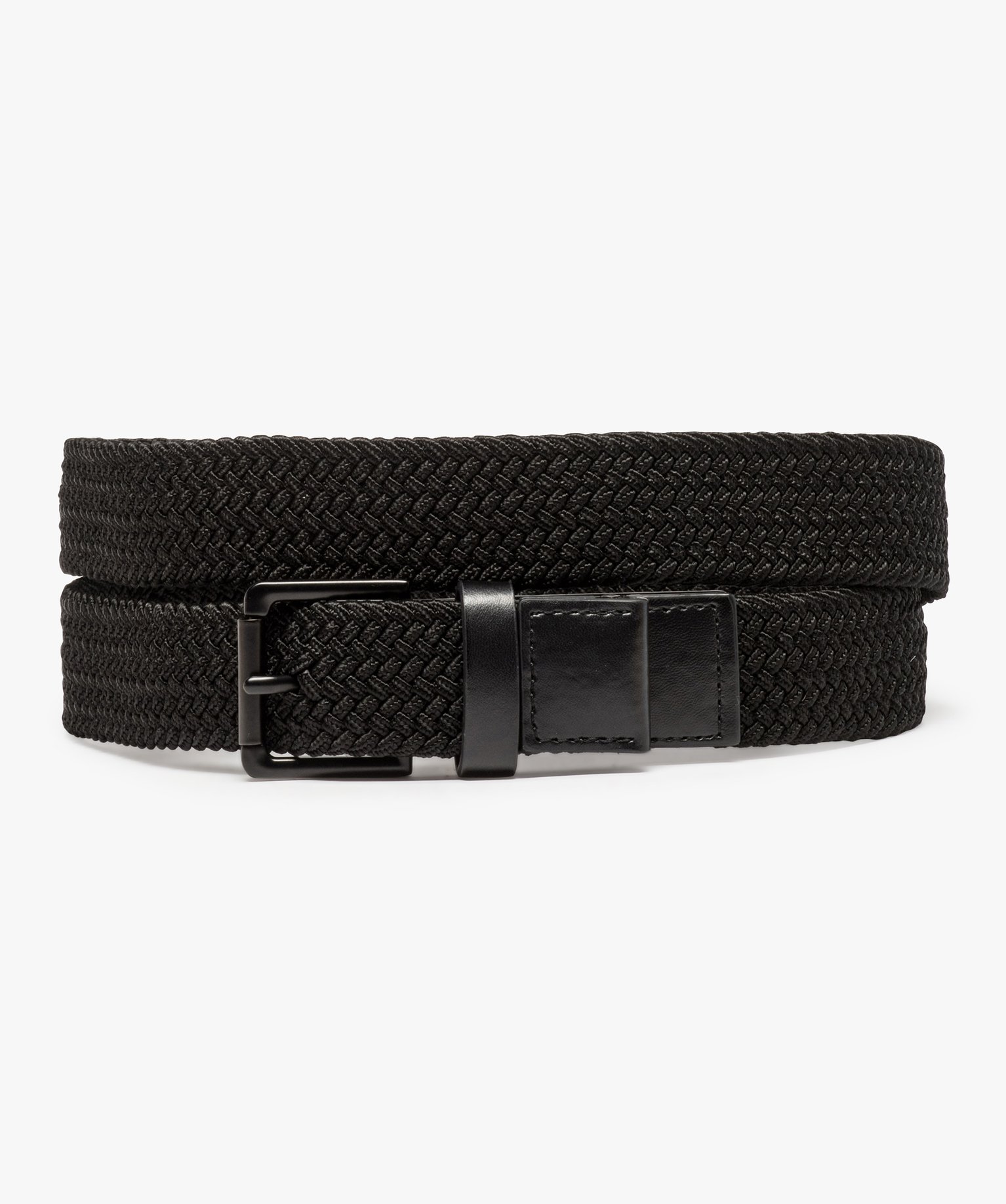 Ceinture homme tressée élastique noir | GEMO