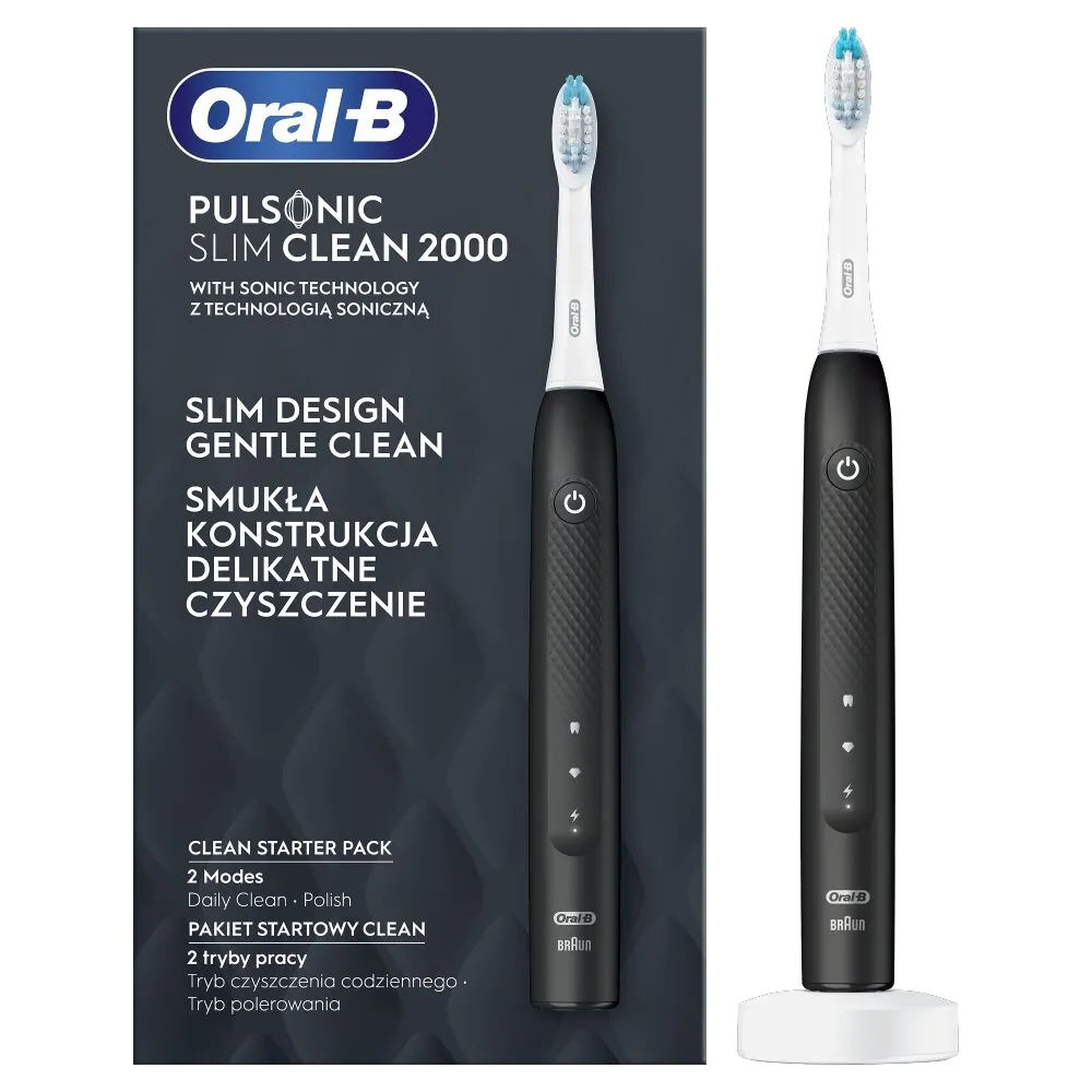Oral-B Pulsonic Slim Clean 2000 Sort sonisk tandbørste