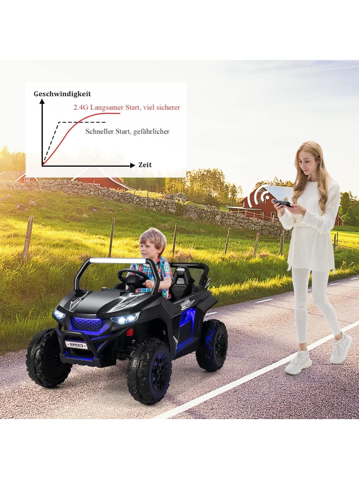 COSTWAY 2 Sitzer Elektroauto in Schwarz günstig kaufen onesize