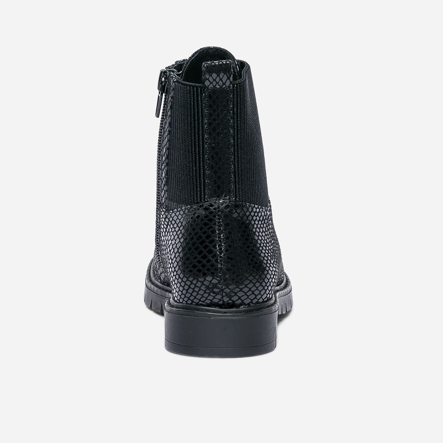 Bottine-chaussette noire à lacet