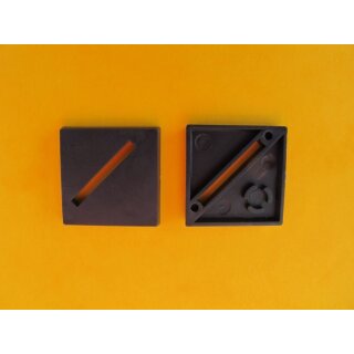 25mm x 25mm Bases diagonal geschlitzt inkl. Neodymfassung (10)
