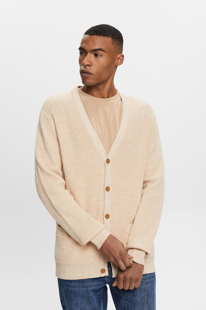 Cardigan mit V-Ausschnitt, 100 % Baumwolle