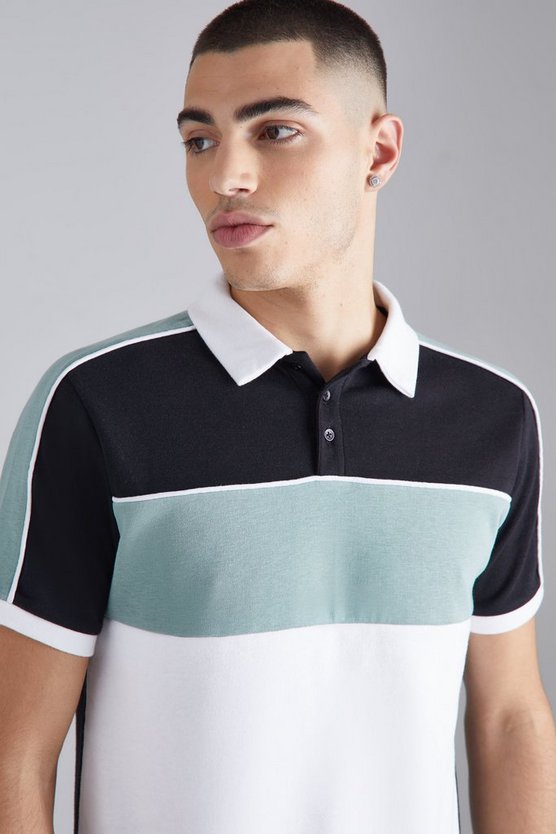 Slim-Fit Colorblock Poloshirt