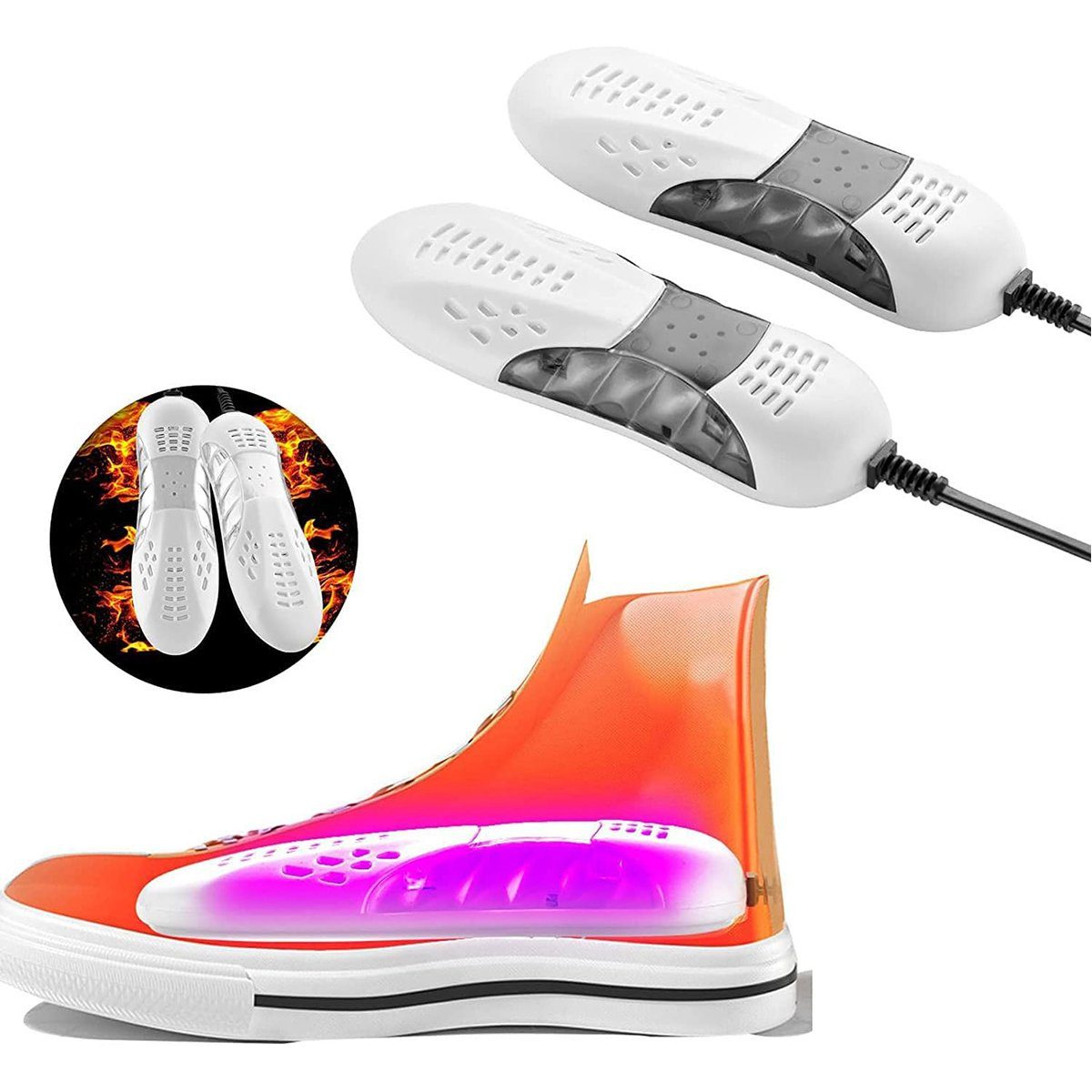 Yoyaxi Schuhtrockner Elektrischer Schuhheizer, Wärmetrockner mit UV-Licht, Wärmer, schnell trocknend für Regen