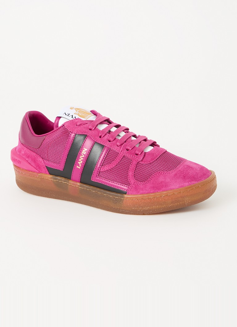 Lanvin Clay mesh sneaker with calfskin details