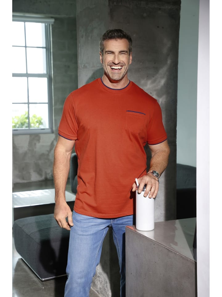 Charles Colby T-Shirt EARL PATON in orange günstig kaufen